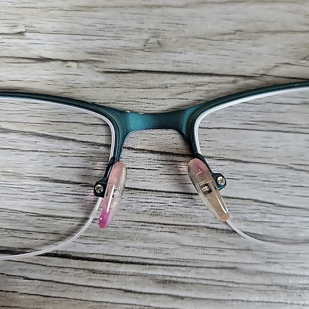 FUZION‎ mod# FUAF65 Eyeglasses Frames Blue Twist  Netal Half Rim 53-17 140mm SST - Picture 5 of 15